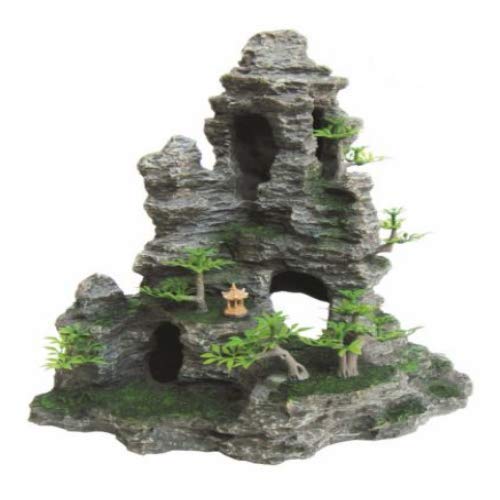 Heritage HB012 - Figura Decorativa, diseño de Roca de Acuario Pintada a Mano, 30 cm