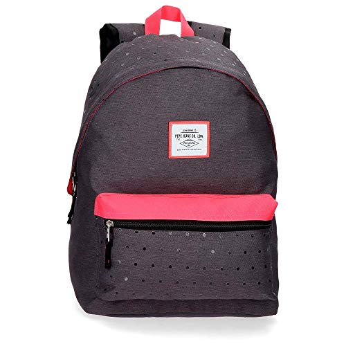 Pepe Jeans Molly Mochila Adaptable a Carro Gris 31x42x17 5 cms Poliéster 22.79L