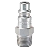 Parker Hannifin H0E Steel Pneumatic Industrial Interchange Nipple with Male Pipe Thread, Non-Valve, Straight Through, 3/8