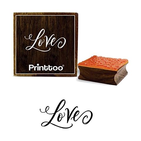Printtoo Love Word Design Rubber Stamp Block Cover