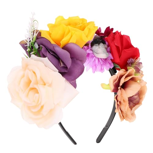 FOMIYES Halloween Skull Hair Pin Skeleton Fabric Hairband Skull Head Hair Hoop for Cosplay