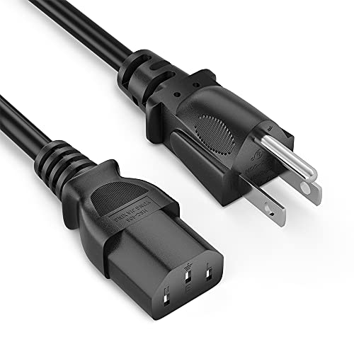 [UL Listed] 5ft Power Cord, Replacement Monitor TV Computer Power Cable, 18 AWG 3 Prong AC Power Cable for LG, Samsung, HP, Dell, BenQ, Sony, Asus, Power Cord Replacement for Computer Monitor