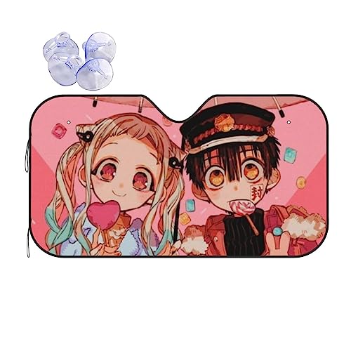 地縛少年花子くん サンシェード 車 フロントサンシェード 遮光 断熱 吸盤 紫外線対策 日除け 夏 キャラクター アニメ グッズ 雑貨 かわいい おしゃれ 車内 130×70cm 140×76cm