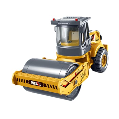 predolo Giocattolo del Camion di ingegneria Giocattoli educativi del Rullo compressore Gioca al Veicolo Modello Realistico Portatile di Simulazione, Giallo