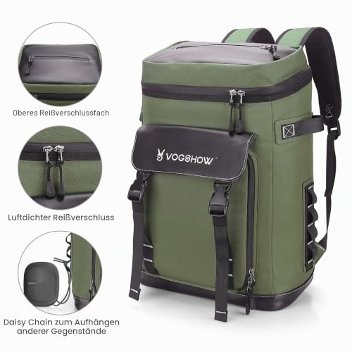 Vogshow Kühlrucksack 30L Kühltasche Gross Kühlbox Wasserdicht Picknickrucksack Auslaufsicher Thermotasche Isoliertasche Multifunktionaler… – Ansicht 5