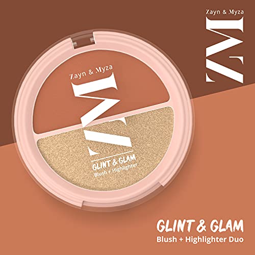 Zm Zayn & Myza Glint & Glam Blush + Highlighter Duo, Glow Glam, 8 G #TOP1