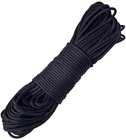 Lifetime Exchange. 850 Black Paracord 100 Feet Test Strength @ 857.5 Stronger Than 550 Paracord or 750 Paracord Weather & UV Resistant Made in The USA by a Certified Military Contractor