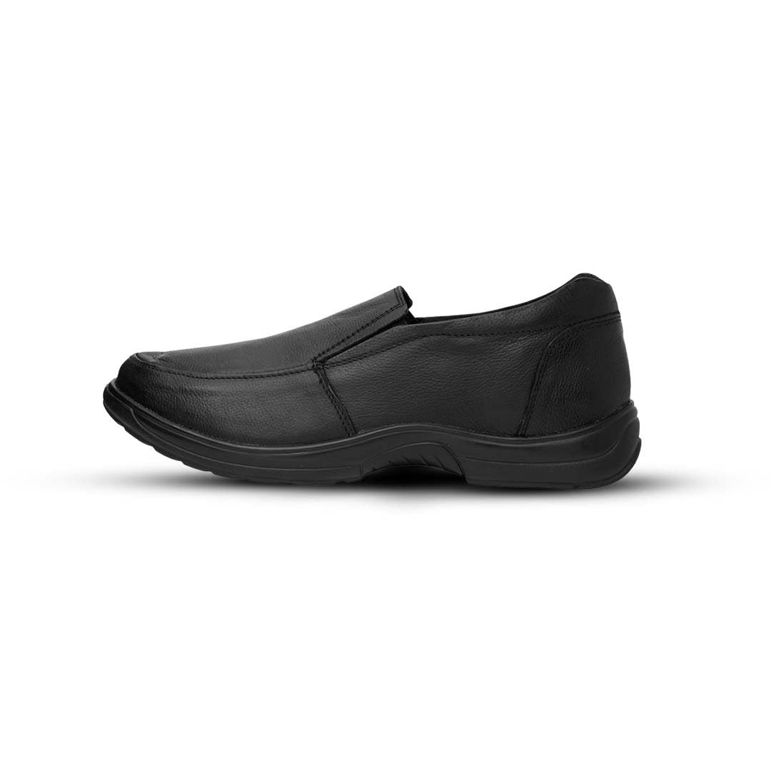 Nero Men's Diabetic Formal Shoes with Rocker Sole, Adjustable Fit & Orthotic Support, Wide-Fit Comfort for Swollen Feet & Ulcer Protection, Black (Sizes 6-12)-image-31