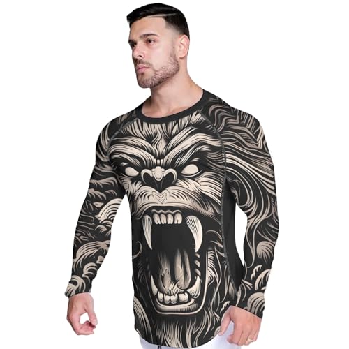Men's Rash Guard Shirts Super Lightweight Fabric, BJJ Rash Guards for Men Long Sleeve, Non See-Through Fabric4