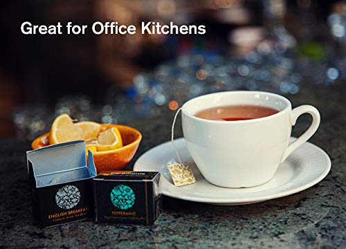 Ceremonie Tea Variety Pack - Premium Kosher Tea Set With Wooden Serving Display Tray - Wrapped Individually In Silky Mesh Bags | Herbal Tea Boxes Gift Set - 8 Flavors (6 Cubes Each) | Made In Israel #TOP4