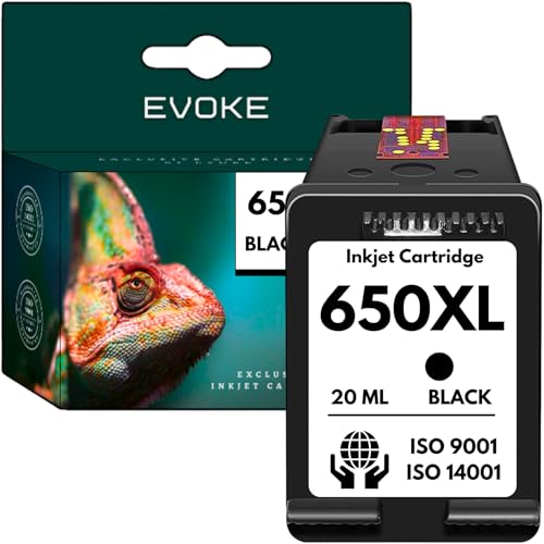 EVOKE 650 tinta XL compatible con HP Deskjet 1015 1515 2515 2545 3515 3545 4515 negro negro 1200 páginas 20 ml