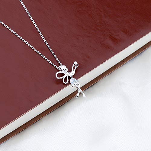 PLITI Tooth Fairy Necklace Dental Assistant Jewelry Fairy Wings Birthstone Necklace Daughter Birthday Gift4