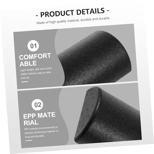 High-Density Foam Yoga Roller Black Multi-Functional Exercise Roller for Muscle Balance Flexibility Deep Tissue Massage for Back Neck Shoulders Legs Fitness and Rehab miniatura 3
