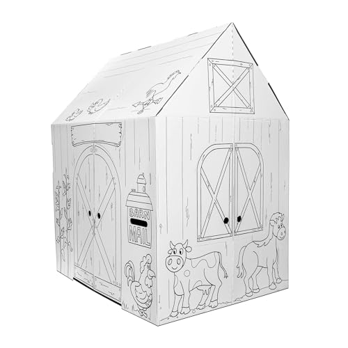 Easy Playhouse Barn - Kids Art & Craft for Indoor & Outdoor...