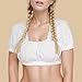 Elegant Classical Halloween Beer Festival Regular Base Small Shirt Top Wrapped Chest Sexy Padded Strapless (White, S)
