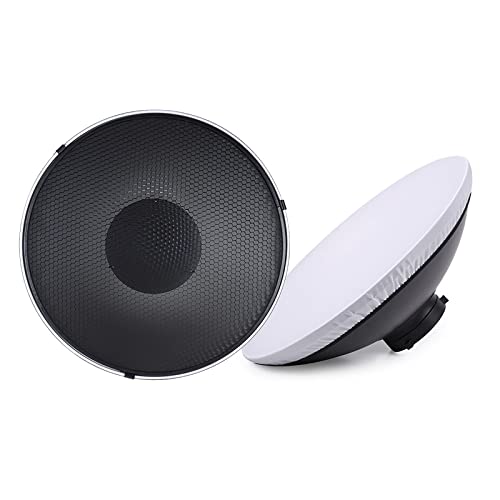 Bol de beauté 41cm avec nid d'abeille et diffuseur doux pour flash stroboscopique de studio