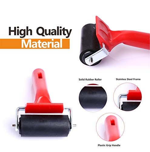 image for UCEC Brayer Roller, Durable Hard Rubber Roller Brayers, Brayer Rollers