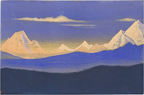 Impression d'art tableau l'Himalaya de Nicholas Roerich, toile premium