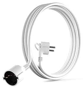 MutecPower 2m Przedłużacz Schuko z Uziemieniem Biały