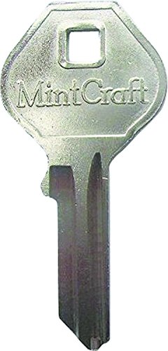 Dorex KB50-B Key Blank, 1-17/32 in L x 3/4 in W x 21/32 in D, Brass, Nickel Plated