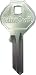 Dorex KB50-B Key Blank, 1-17/32 in L x 3/4 in W x 21/32 in D, Brass, Nickel Plated