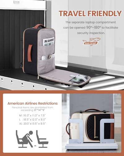 Women's Travel Backpack, 35L Carry On for Airplanes, Laptop Personal Item Bag, TSA Approved Luggage, Waterproof Weekender Hiking Bag