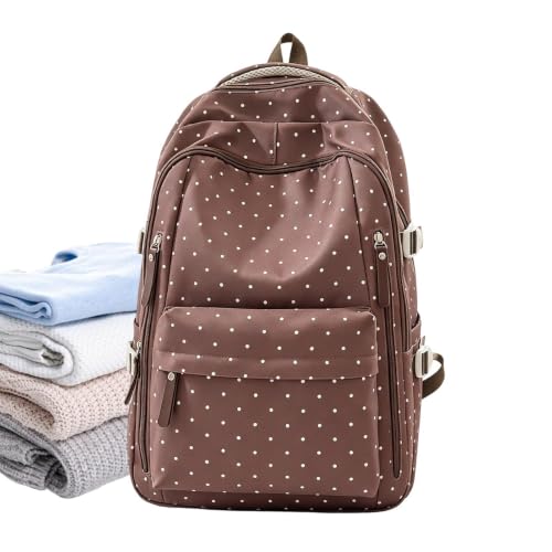 Mochila para mujer de nailon con lunares para portátil y tablet ideal para el trabajo o la universidad