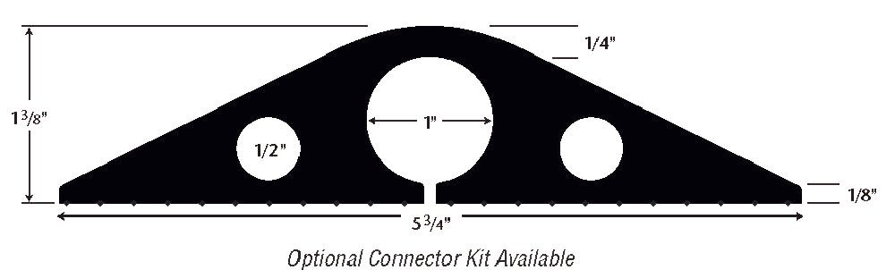 Cable PROTECTOR-BLK-5FT L 2.30LB/FT1-3/8" H x 5-3/4" W x 5' L Style G