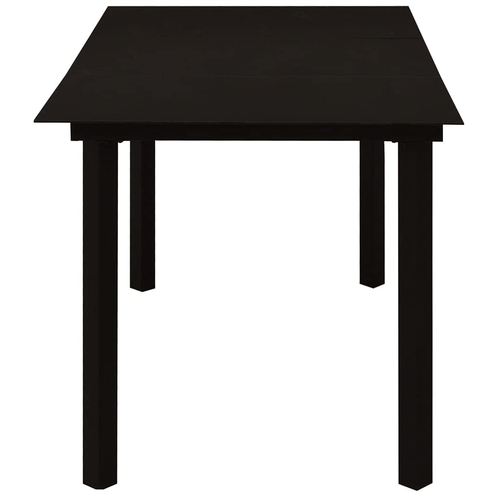 vidaXL Mobilier à Dîner d'Extérieur 7 pcs Ensemble de Salle à Manger de Jardin Mobilier de Patio Terrasse Cuisine Intérieur Rotin PVC Noir