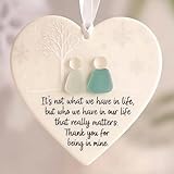 Heart-Shaped Sea Glass Friendship Decor, Heart Ornament for Christmas Tree Hanging Ornaments, Sea Glass Art for Best Friends (1pcs)