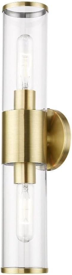 Livex Lighting Bancroft - 2 Light ADA Bath Vanity in Contemporary Style-18.5 Inches Tall and 4.25 Inches Wide-Black Chrome Finish