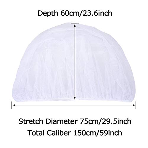 3 Pack Mosquito Net for Pushchair - Reastar Insect Net Pram Nets Bug Nets, Machine Washable, Elastic and Breathable - for Pushchairs, Pram, Buggy, Carrycot, Fits Crib (White)