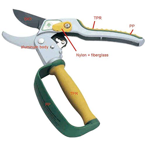 Takkenschaar met ratel, snoeischaar ambosschaar voor gemakkelijk snijden - Afbeelding 4