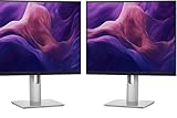 Dell P2425H 24 Inch Monitor 2-Pack – Full HD 1080p IPS Display, 100Hz, Comfortview Plus, USB-C Hub, HDMI/DP/VGA – Height Adjustable Ergonomic Stand, Eye Care, Dual Monitor Bundle for Home & Office