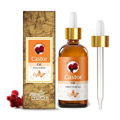 Image of Crysalis Castor Oil 100 ml (3.38 fl oz) - Thick Versatile Carrier Oil for Skincare, Haircare, DIY Formulations, Soaps & Cream Blends