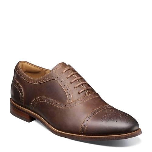 Florsheim Zapatos Oxford Rucci para hombre, marrón Crazy Horse, 46 EU