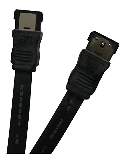 Waytex 19231 Cordon eSATA pour Disque Dur Mâle/Mâle 0,50 m Noir