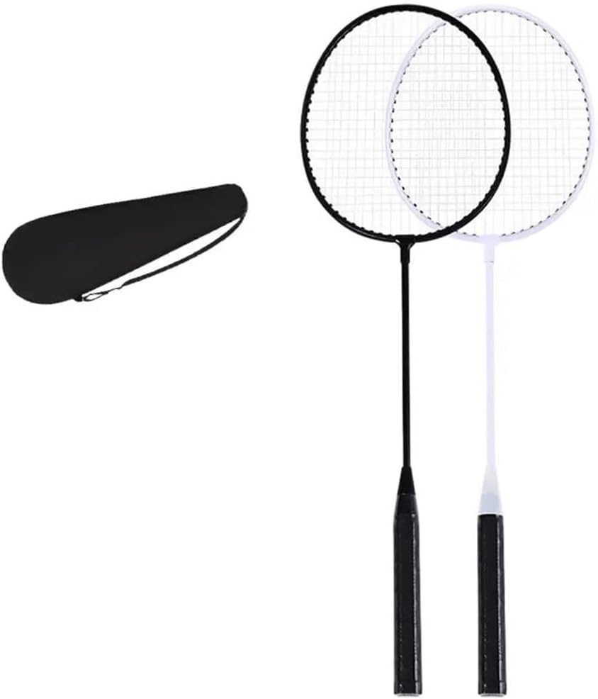 Player Badminton Racket Set ，Backyard Games Alloy Rackets Badminton Rackets with Carrying Bag,Adult Training Attack Set