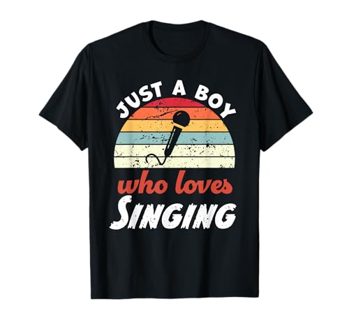 Image of Just A Boy Who Loves Singing Kids Singing Boys T-Shirt