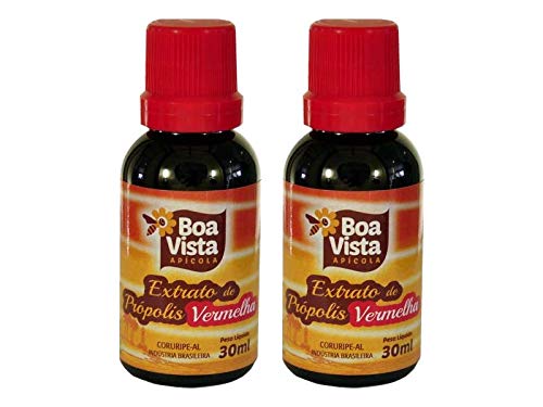 2 embalagens de Extrato de Própolis Vermelha de Alagoas-Brasil. 30ml. Contém álcool de cereais.