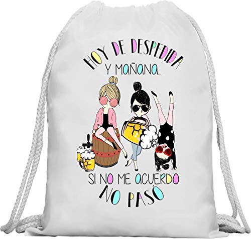 FUNNY CUP Mochila Despedida Soltera. Divertidos bolsos mochilas para amigas de la novia. Boda. Regalo (Hoy despedida)