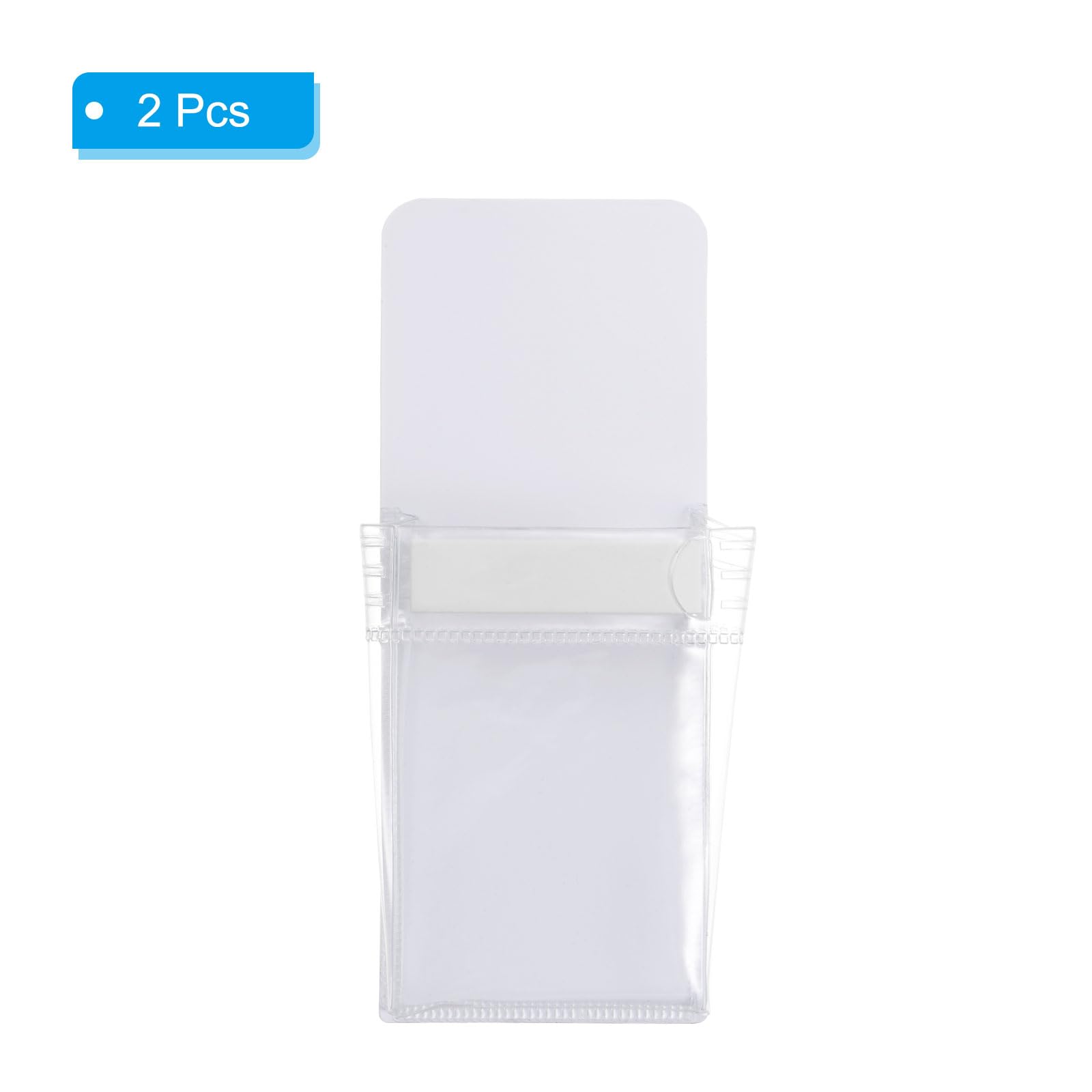 PATIKIL Magnetic Pen Holder for Refrigerator 2 Pack 150x60mm Dry Erase Marker Pencil Holder Cup Organizer for Fridge Whiteboard Locker White - Image 3