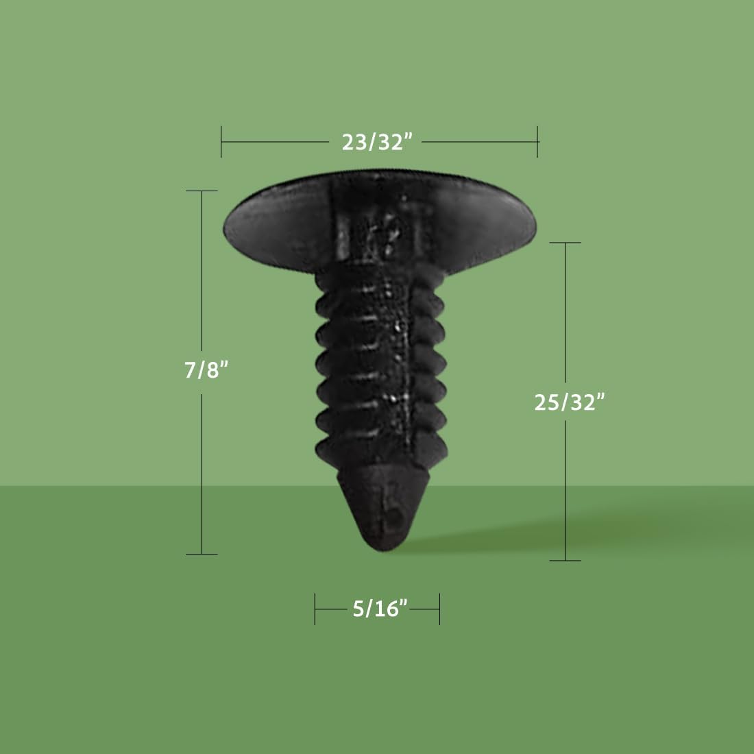Sunniland Patio- Vinyl Strap Fastener, Rivets for Patio Chairs Vinyl Straps, Pins for Lawn Furniture Straps, Fit 1/4'' Hole, Pack of 50, Black