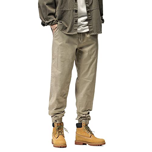 Mens Cargo Pants Relaxed Fit with Pockets Vintage Boys Jogger Pants Trousers