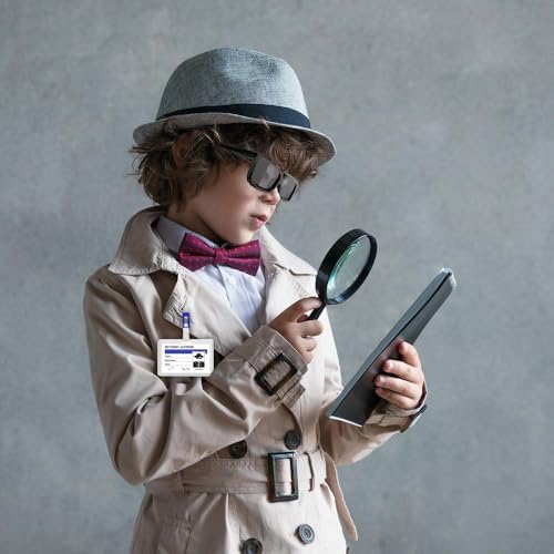 Vmxlso 60STK Detektiv Set Kinder, Detektiv Geburtstag Mitgebsel, Dedektivset Kinder mit Stift, Notizbuch, Agent Brille, Detektivausweis mit Clip & Lupen, Detektiv Kindergeburtstag Gastgeschenke