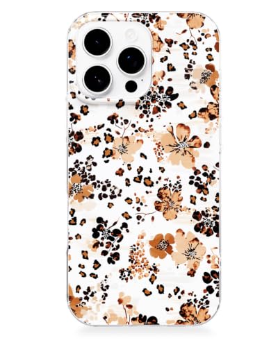 Coque iPhone 16 Pro Max léopard floral compatible Magsafe protection fine en TPU antichoc