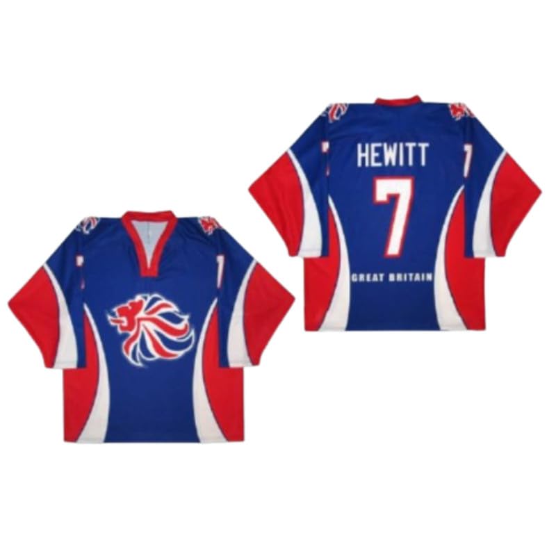 Great Britain National Team Blue Hockey Jersey Sewn Any Name Number