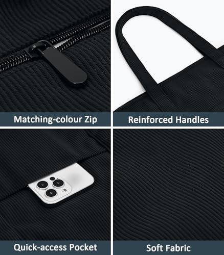 Sac ordinateur portable femme oscaurt léger et zippé en velours