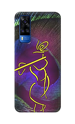 Image of PRINTFIDAA Lord Krishna On Peacock Feather Hard Back Cover for Vivo Y51 / Vivo Y51A / Vivo Y31 Back Cover -(P6) KAT1007