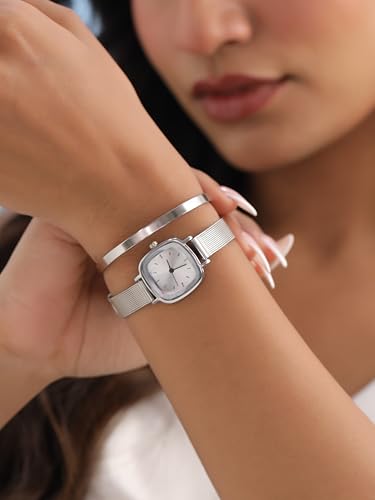 Image of Retro Hues Collection Analog Stainless Steel Wrist Watch for Women | Birthday Anniversary Gift